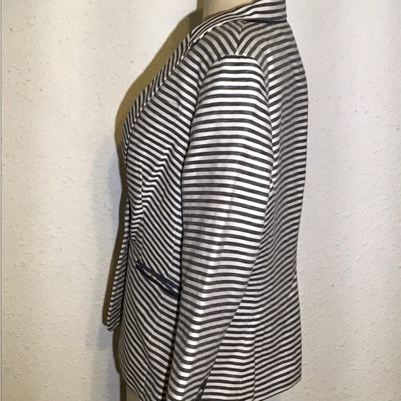 The Limited striped button up blazer jacket size large - Picture 2 of 4